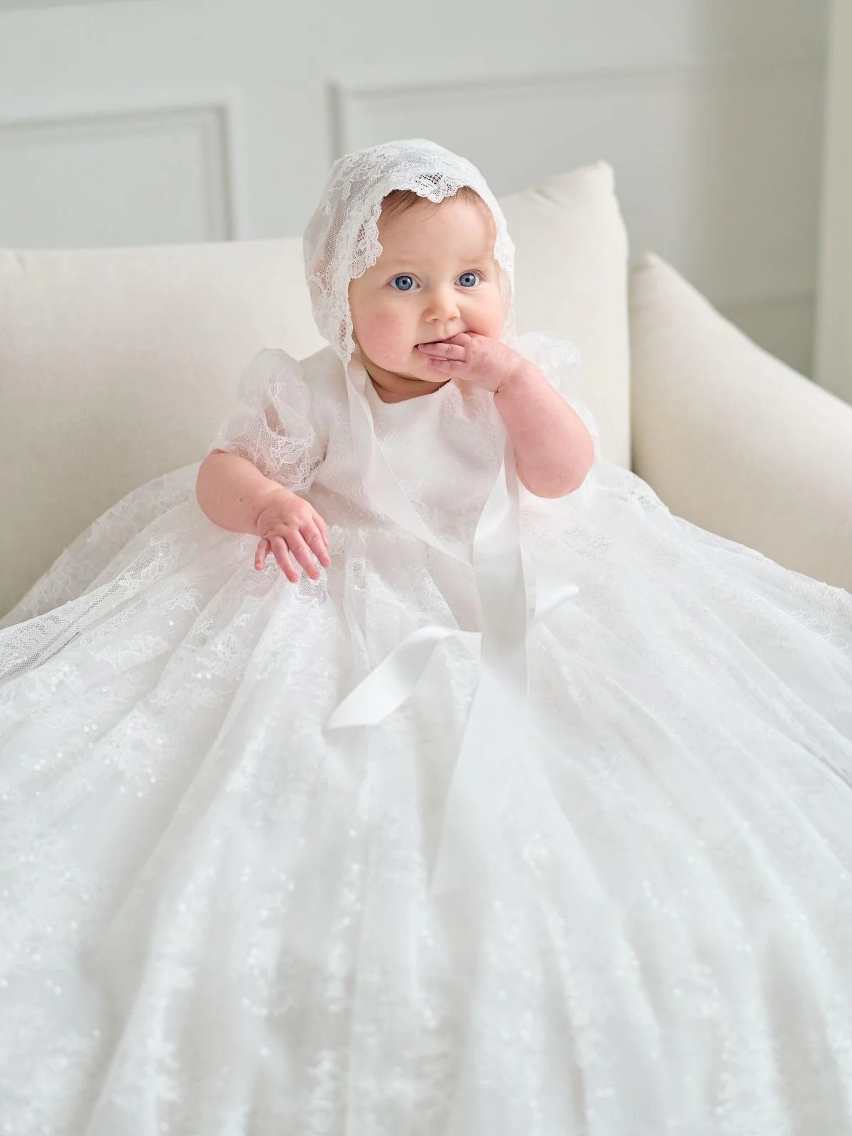 Baptism gown Baptism Dress | Carmel - B82L - Beautiful ceremony dress delivered to Southampton and across the UK