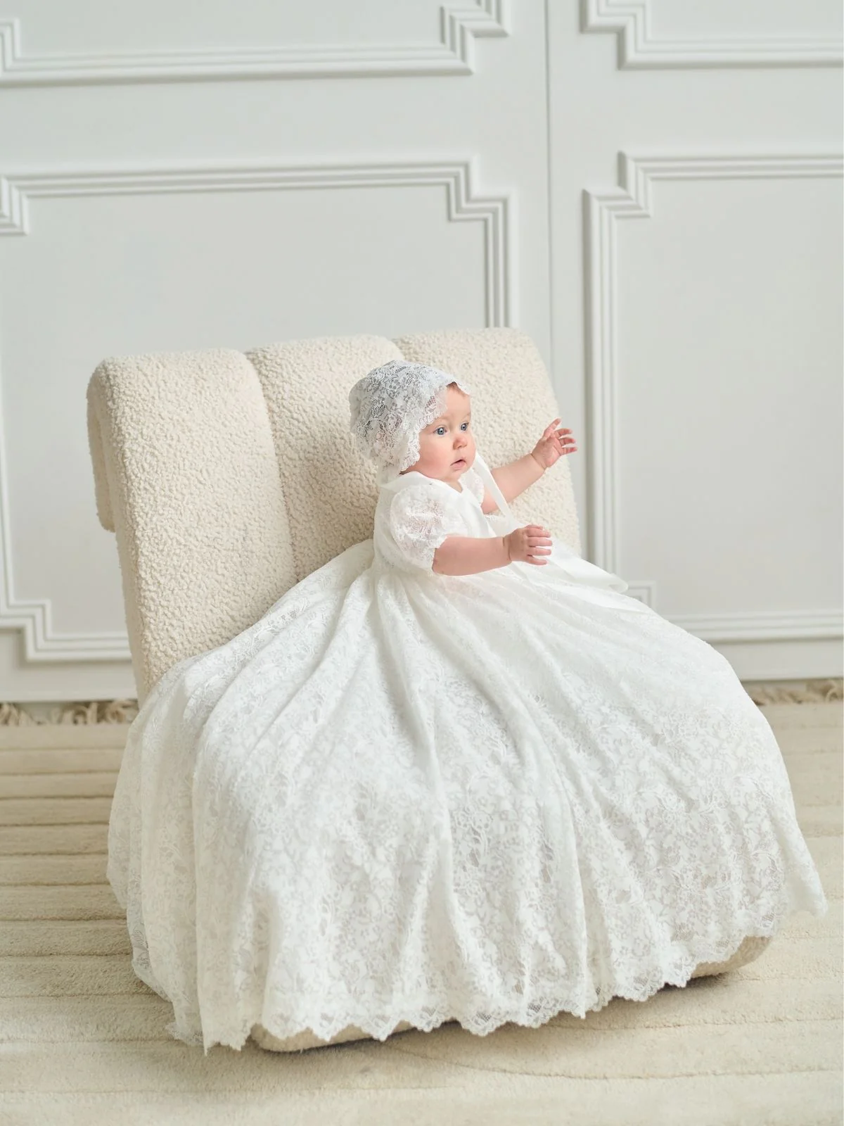 Baptism gown Baptism Dress | Florent - B83L - Beautiful ceremony dress delivered to Southampton and across the UK