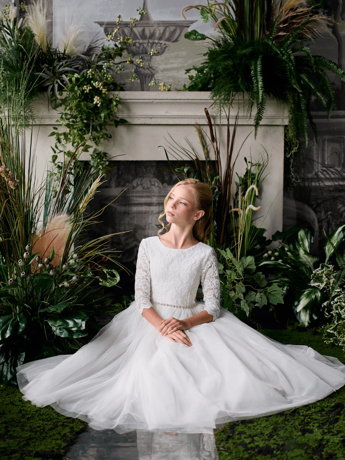 First Communion dress Ceremony Wear | Alyssa-ES14 detail view 2 - delivered to Manchester