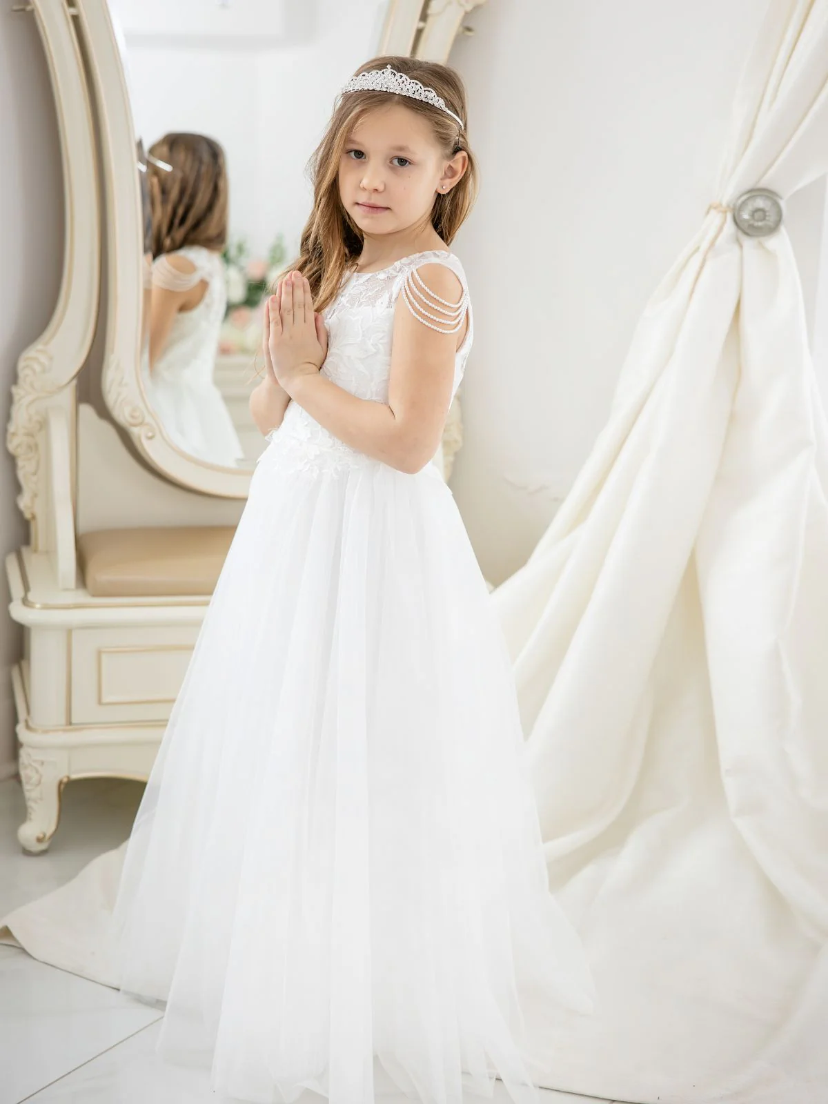 First Communion dress Ceremony Wear | Wren - MK01 - Beautiful ceremony dress delivered to Newcastle and across the UK