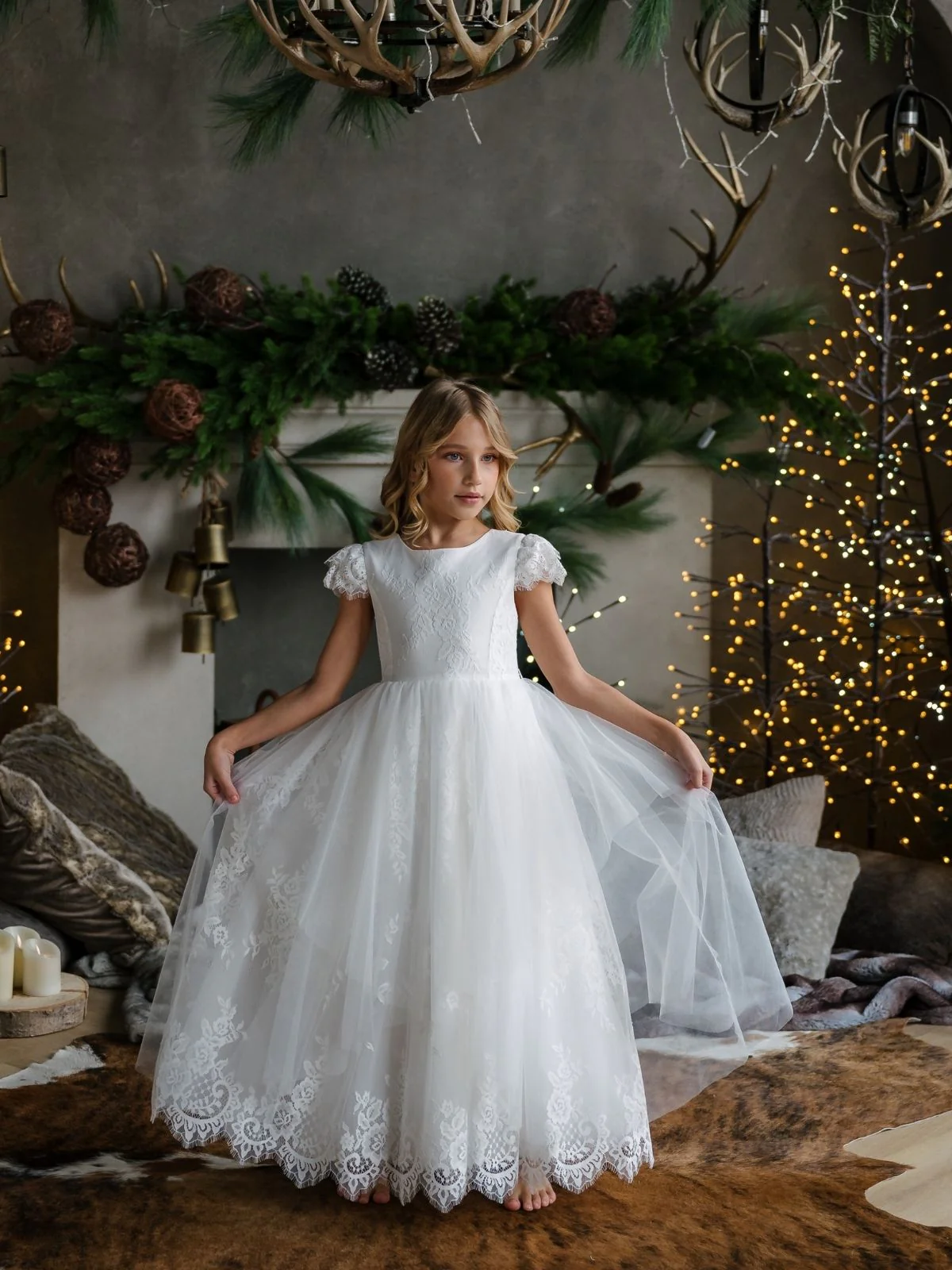 First Communion dress Ceremony Wear | Brynlee - SK43 - Beautiful ceremony dress delivered to York and across the UK